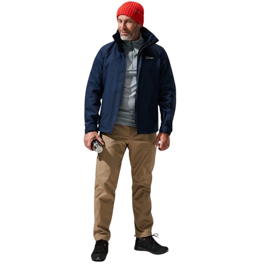 Berghaus Men's RG Alpha 2.0 Gemni 3 in 1 Waterproof Jacket (Dark Blue) full body unzipped