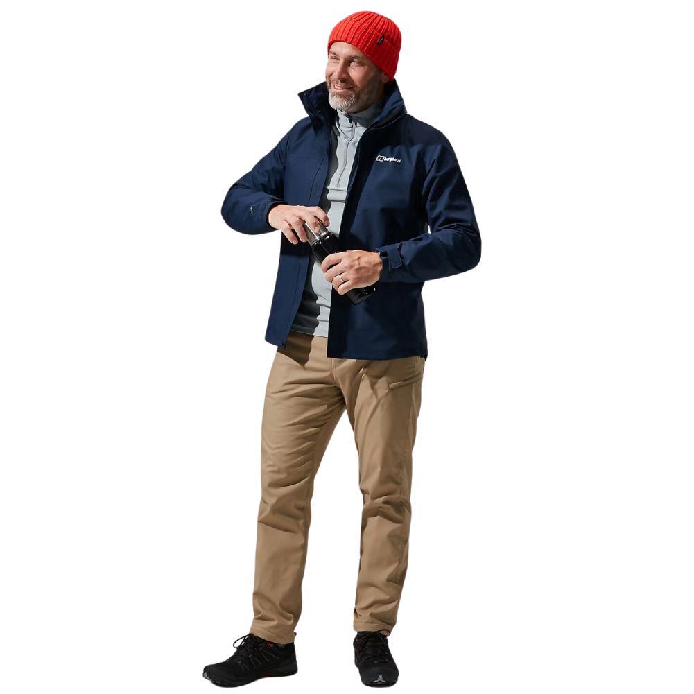 Berghaus Men&#39;s RG Alpha 2.0 Gemni 3 in 1 Waterproof Jacket (Dark Blue) model smiling