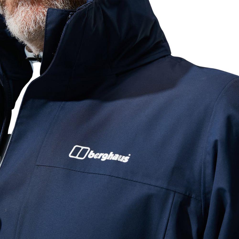 Berghaus Men&#39;s RG Alpha 2.0 Gemni 3 in 1 Waterproof Jacket (Dark Blue) logo close up
