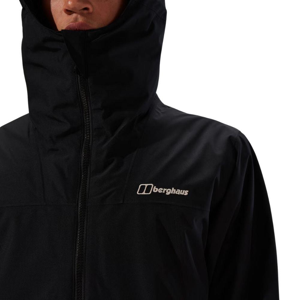 Berghaus Men&#39;s Deluge Pro 3.0 Insulated Waterproof Jacket (Black) zp up hood up