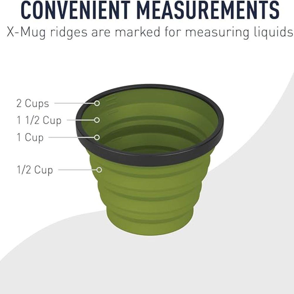Sea to Summit Collapsible X-Mug (Lime) measrements
