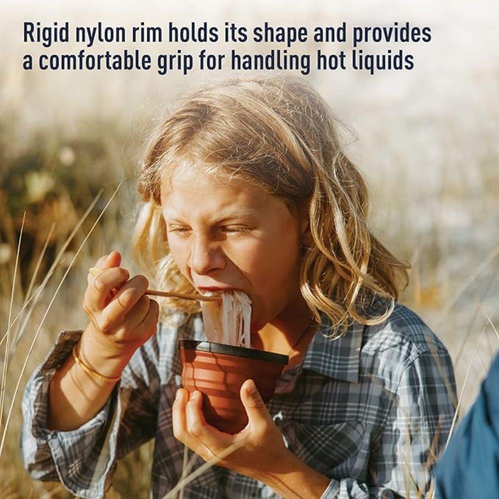 Sea to Summit Collapsible X-Mug (Lime) child eating