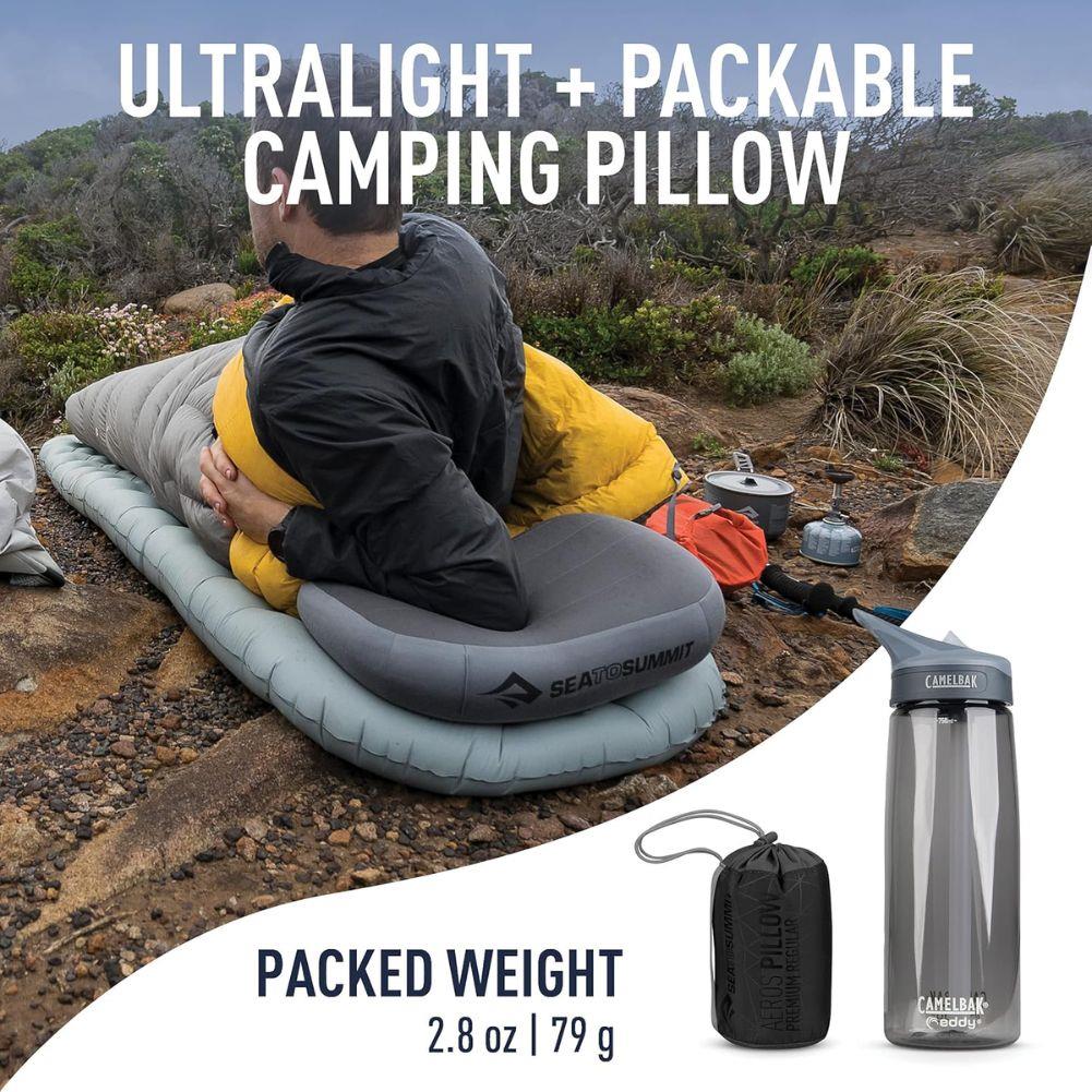 Sea To Summit Aeros Premium Pillow - Regular (Grey) packweight