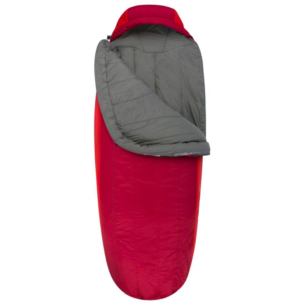 Sea To Summits Basecamp III Synthetic Sleeping Bag (Dark Red/Red) flap open