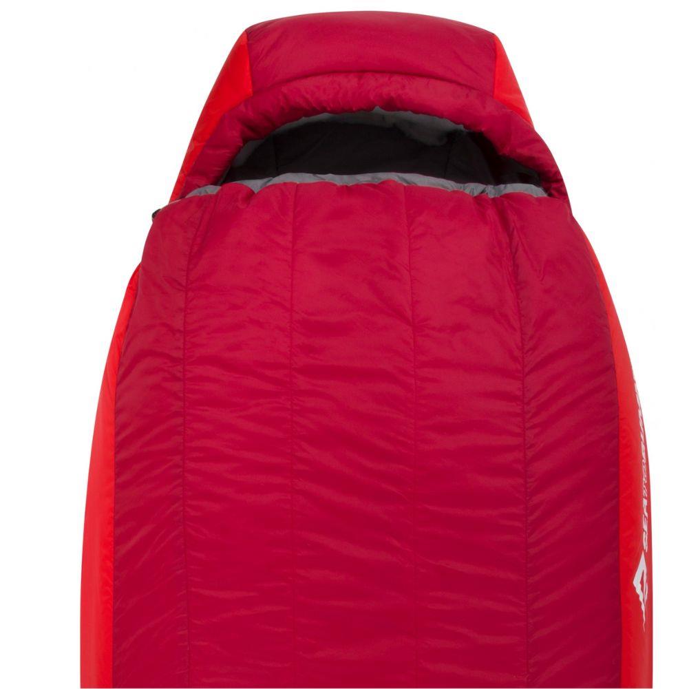 Sea To Summits Basecamp III Synthetic Sleeping Bag (Dark Red/Red) closed up