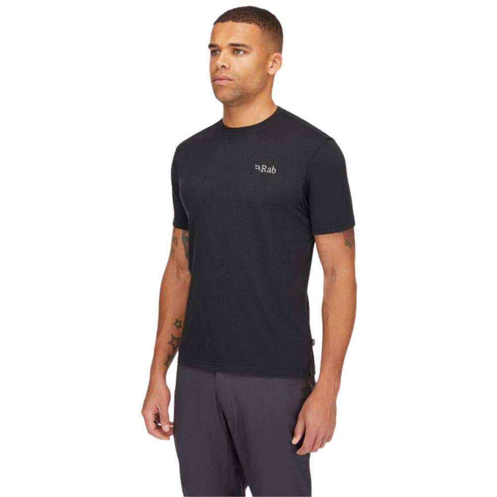 Rab Men&#39;s Crimp Elevation Tee (Beluga) model angle