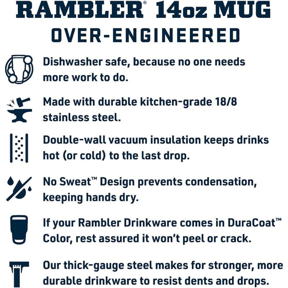 YETI Rambler 14 OZ (414ml) Stackable MS Mug (Rescue Red) over engineered