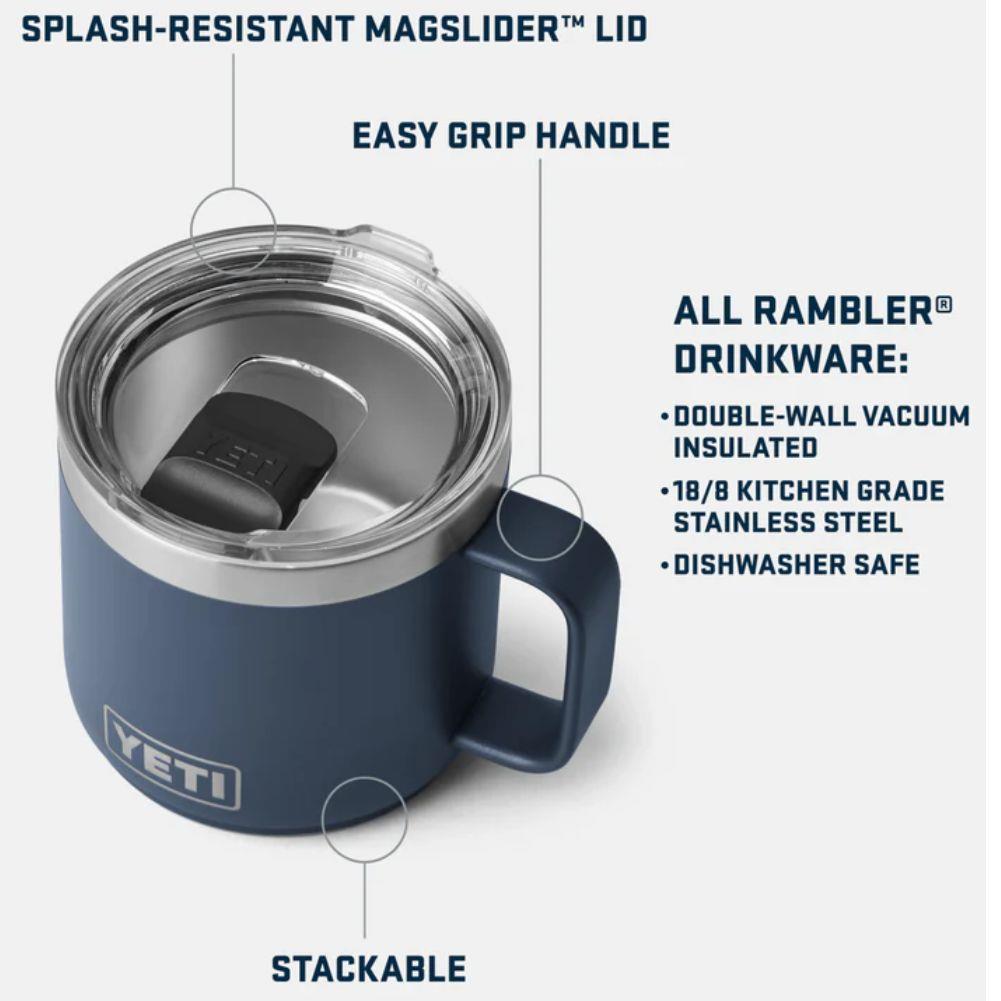 YETI Rambler 14 OZ (414ml) Stackable MS Mug (Navy) info