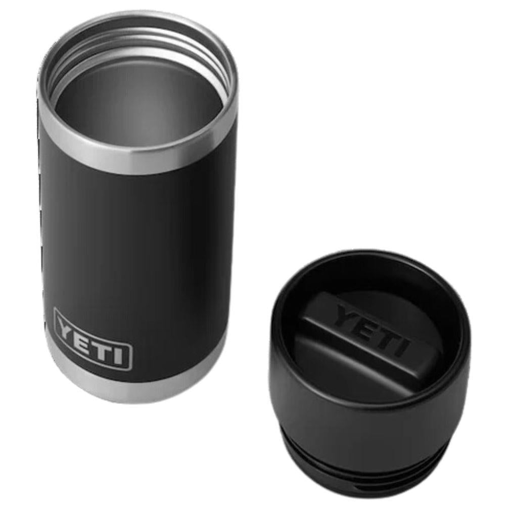 Yeti Rambler 12 OZ Bottle With Hotshot Cap (Black) cap off