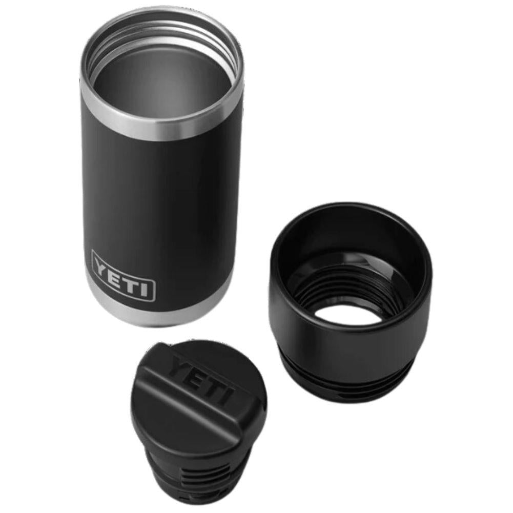 Yeti Rambler 12 OZ Bottle With Hotshot Cap (Black) cap more off