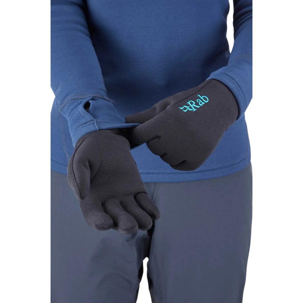 Rab Women&#39;s Power Stretch Pro Glove (Black) adjusting