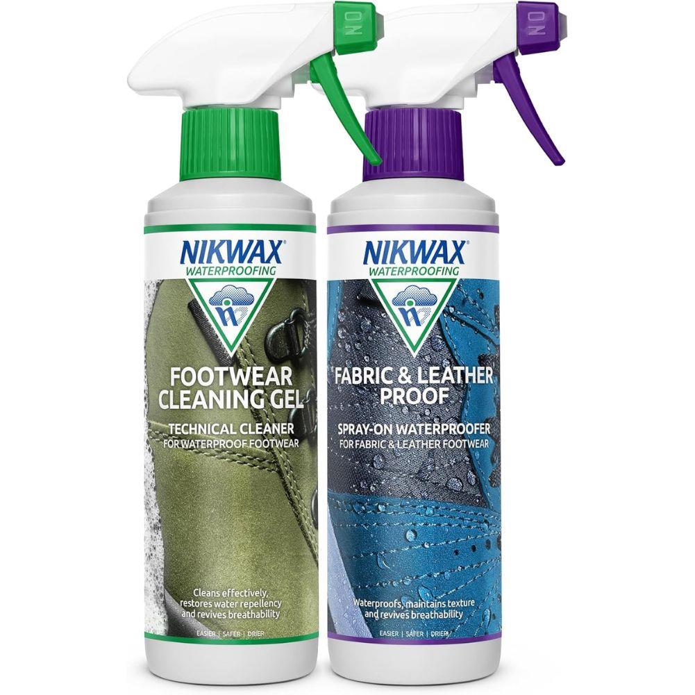 Nikwax Twin Fabric & Leather Spray/Footwear Cleaning Gel Spray 300ml