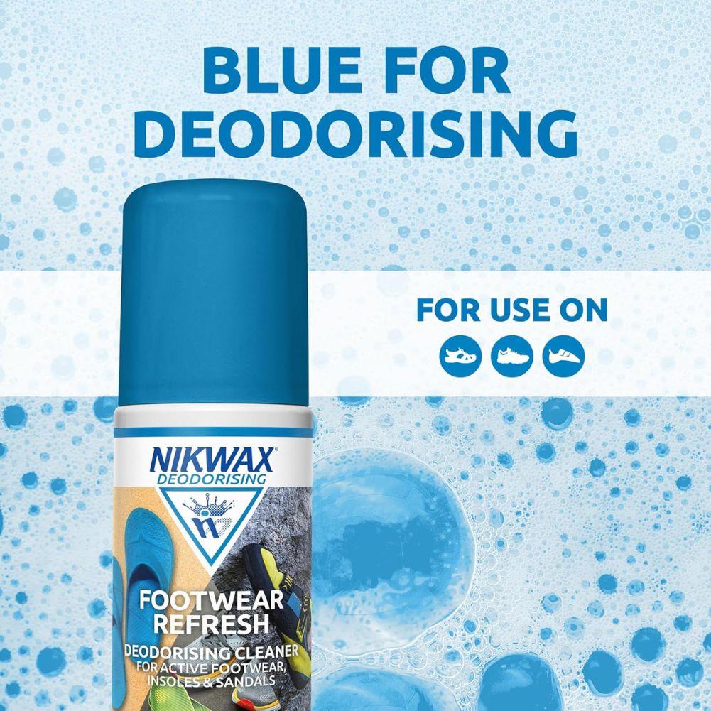 Nikwax Footwear Refresh Spray On 125ml blue for