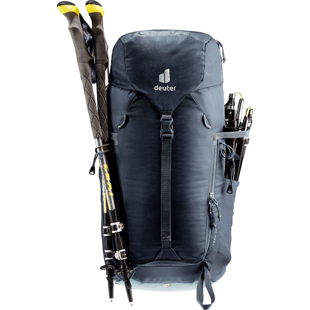 Deuter Trail 24 Hiking Backpack (Black/Shale) walking pole