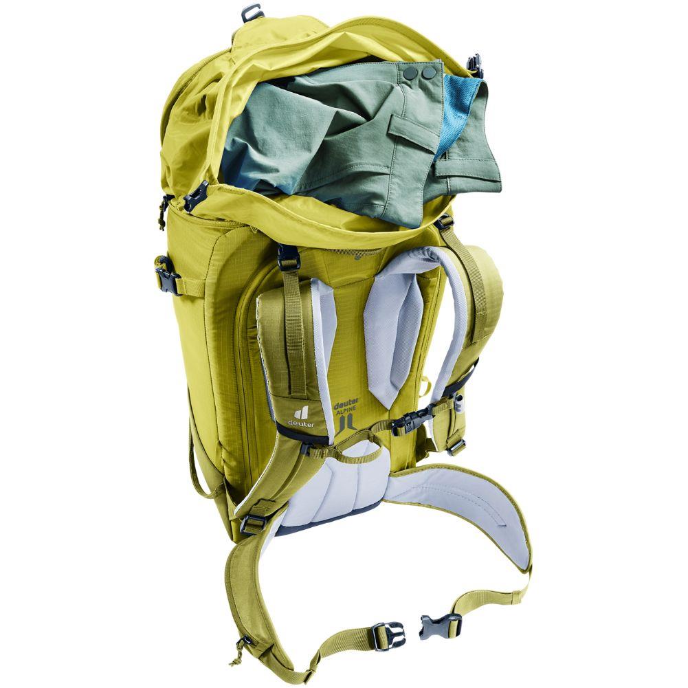Deuter Freerider Pro 34+ Ski Touring Backpack (Cactus/Sprout) open
