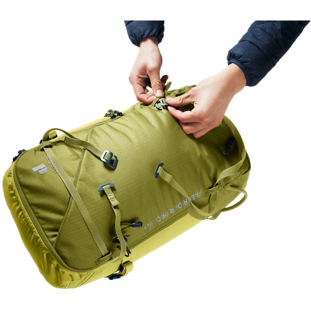 Deuter Freerider Pro 34+ Ski Touring Backpack (Cactus/Sprout) clipping
