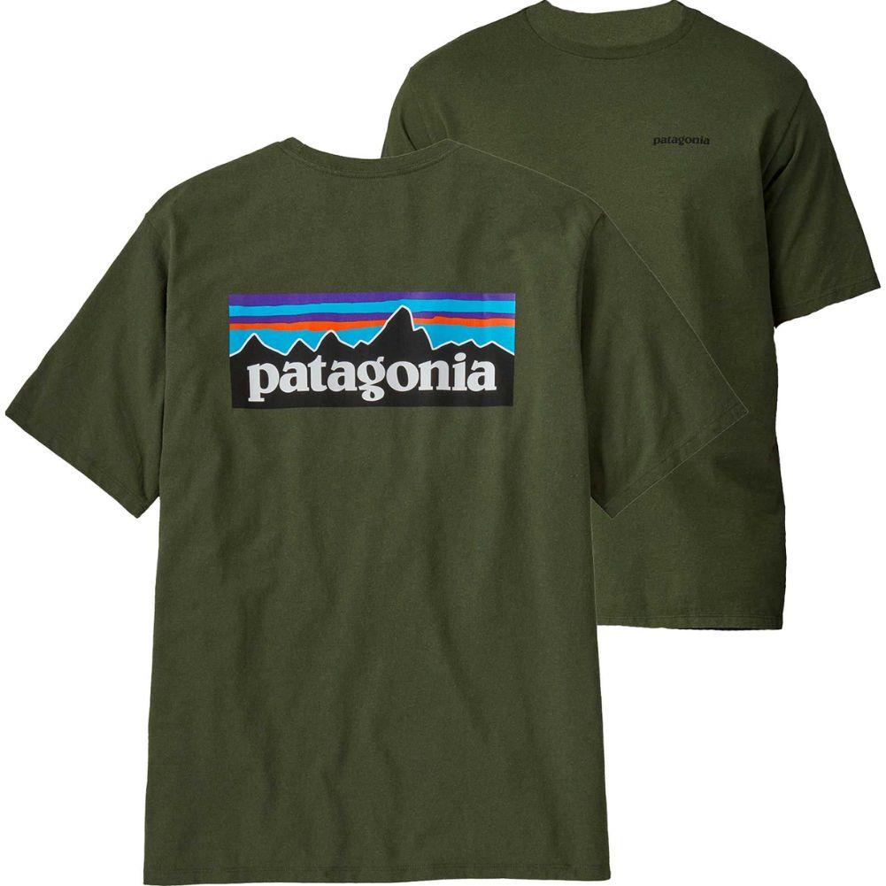 Patagonia Men's P-6 Logo Responsibili-Tee (Torrey Pine Green) front and back