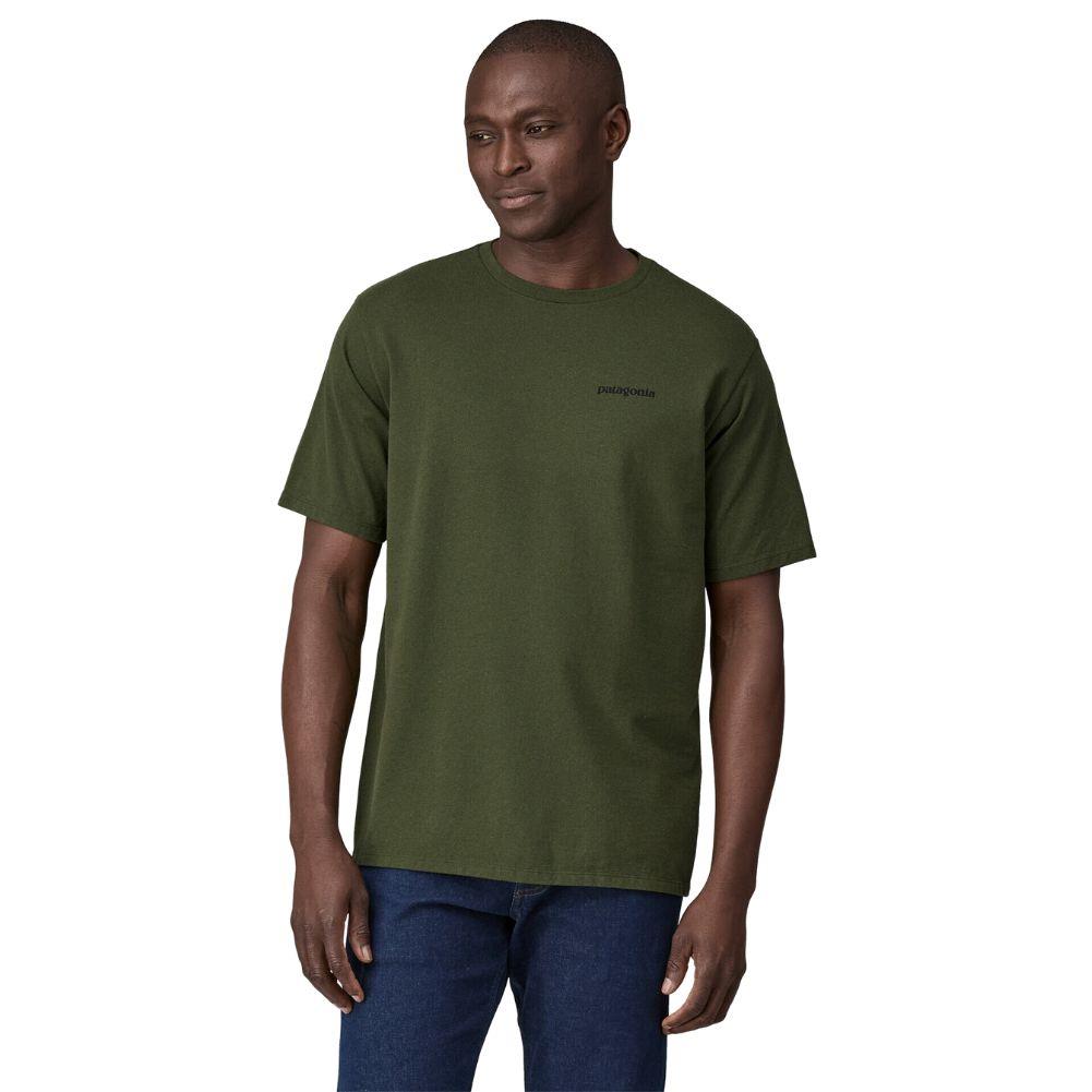 Patagonia Men's P-6 Logo Responsibili-Tee (Torrey Pine Green) model front