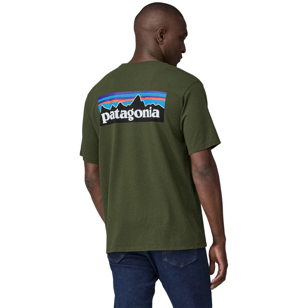 Patagonia Men's P-6 Logo Responsibili-Tee (Torrey Pine Green) model back