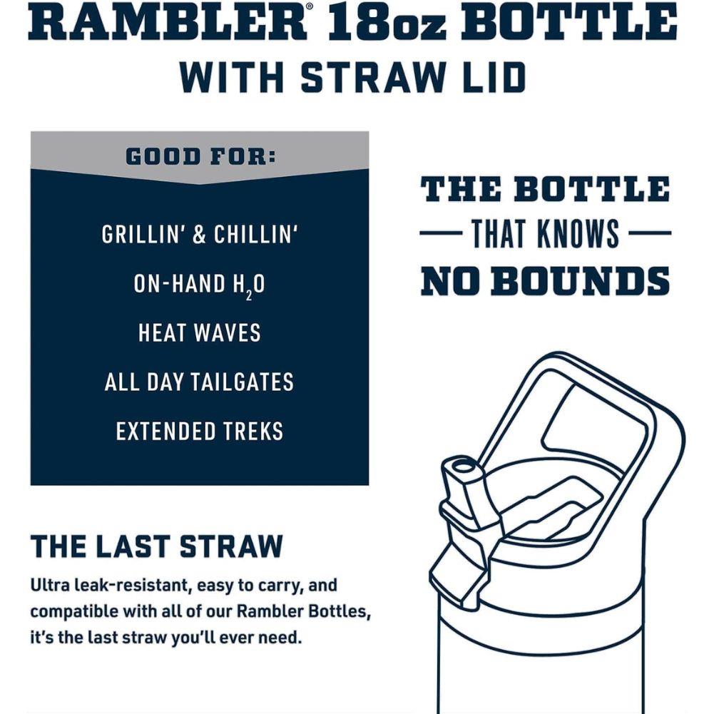 Yeti Rambler 18 Oz Bottle With Straw Cap (Lowcountry Peach) info