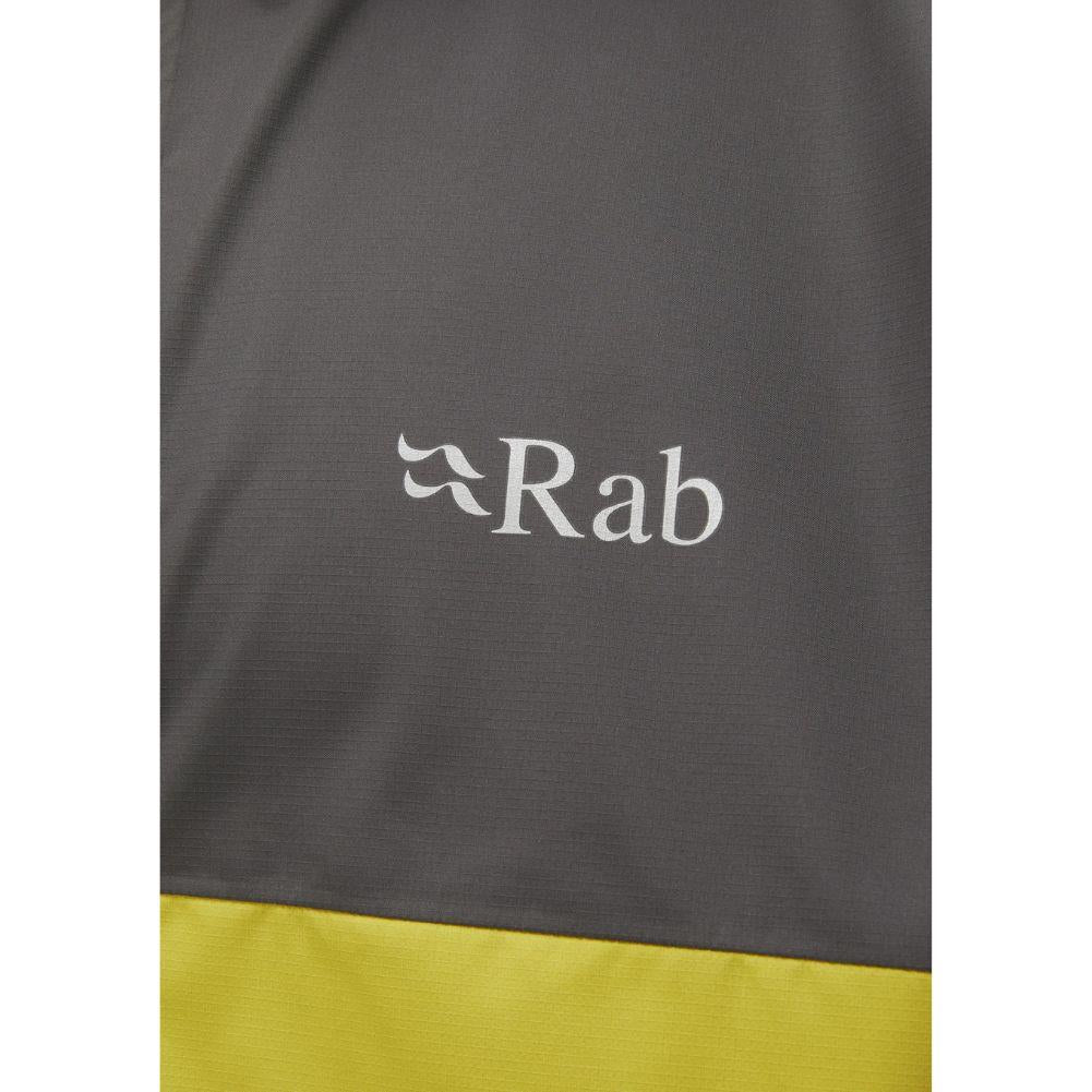 RAB Men&#39;s Downpour Eco Waterproof Jacket (Graphene/Zest) logo