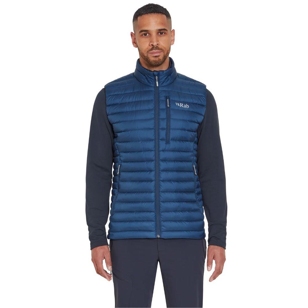 Rab Men's Microlight Down Vest (Tempest Blue) model front