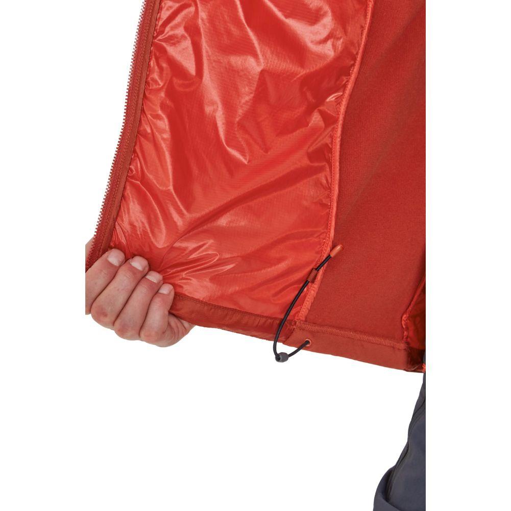 Rab Men&#39;s Cirrus Flex Insulated Hooded Jacket (Tuscan Red) the other side of inside