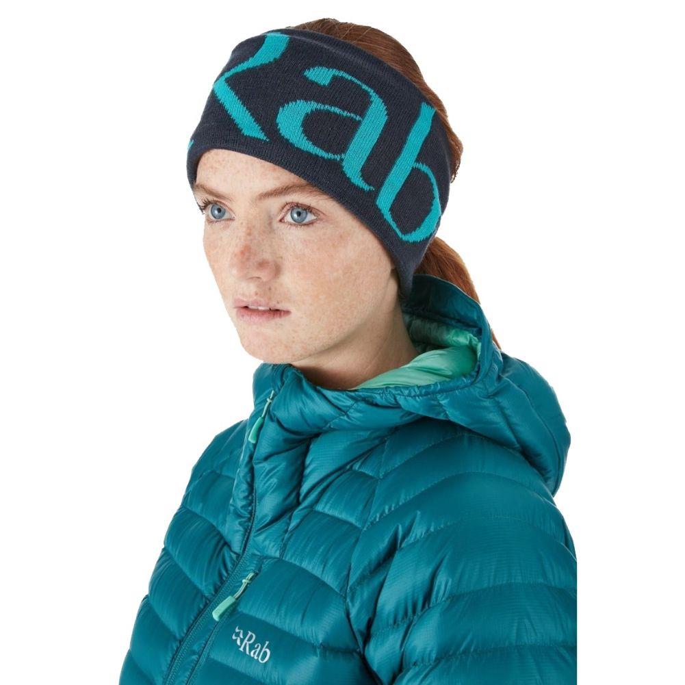 Rab Knitted Logo Headband (Ebony) model
