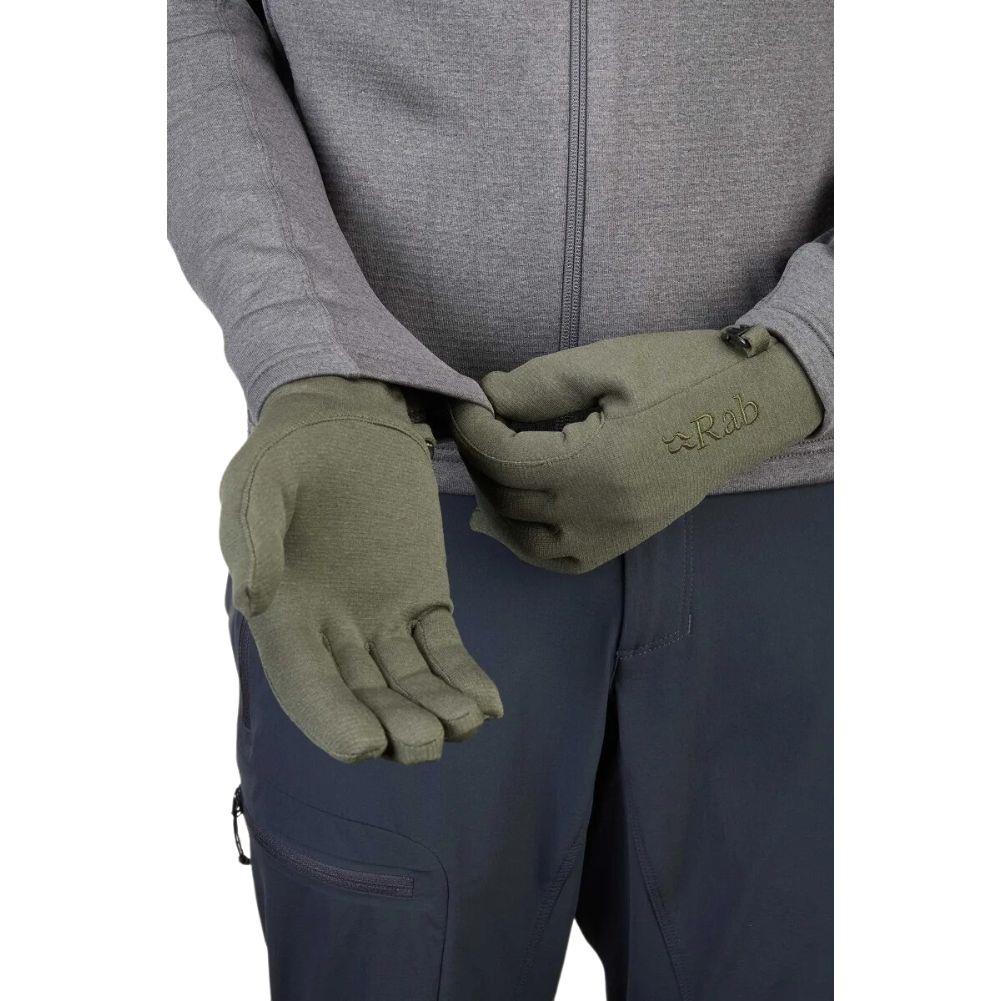 Rab Geon Glove (Army) adjusting