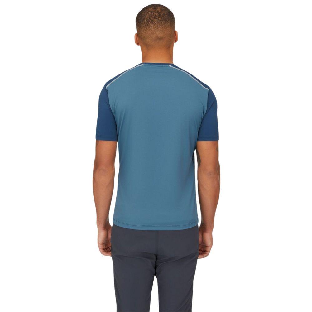 Rab Men’s Force Tee SS Baselayer Top (Orion Blue/Tempest Blue) back model