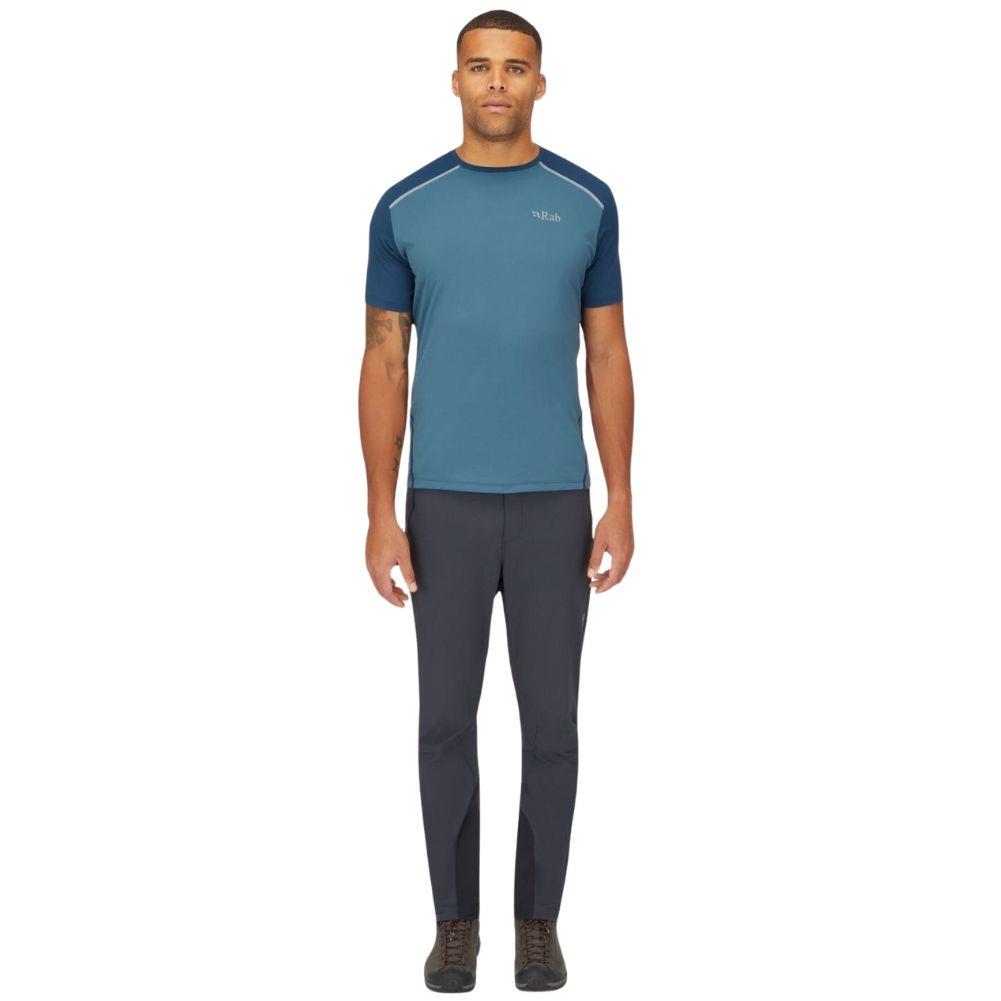 Rab Men’s Force Tee SS Baselayer Top (Orion Blue/Tempest Blue) full body