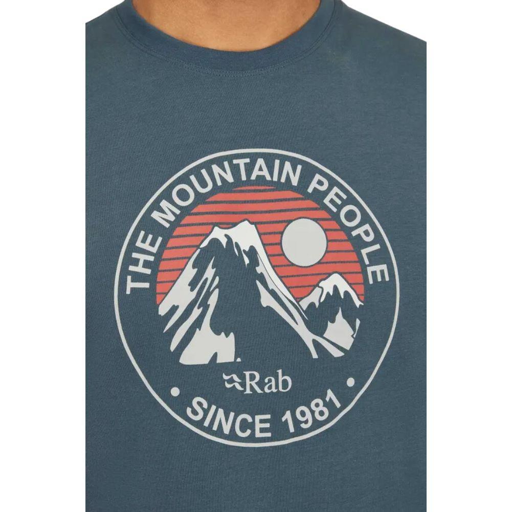 Rab Men&#39;s Stance Alpine Peak Tee (Orion Blue) logo