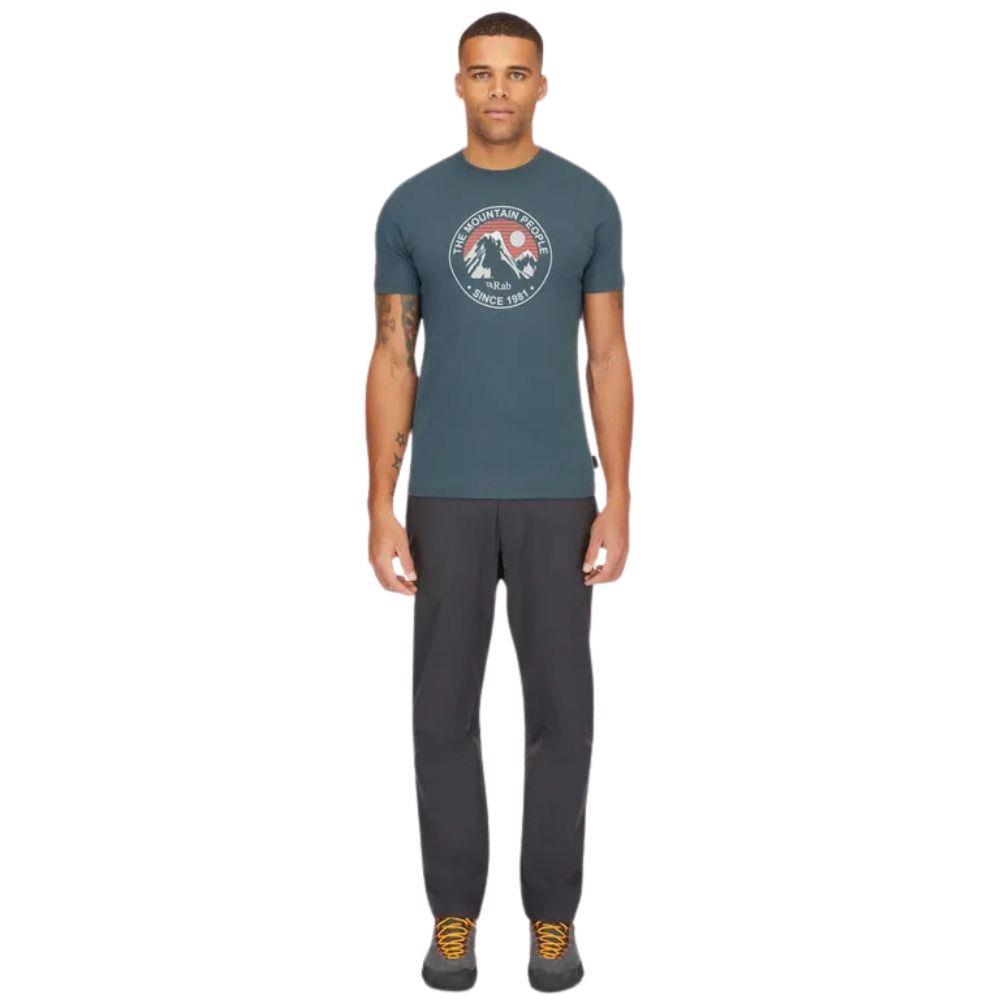 Rab Men&#39;s Stance Alpine Peak Tee (Orion Blue) full body