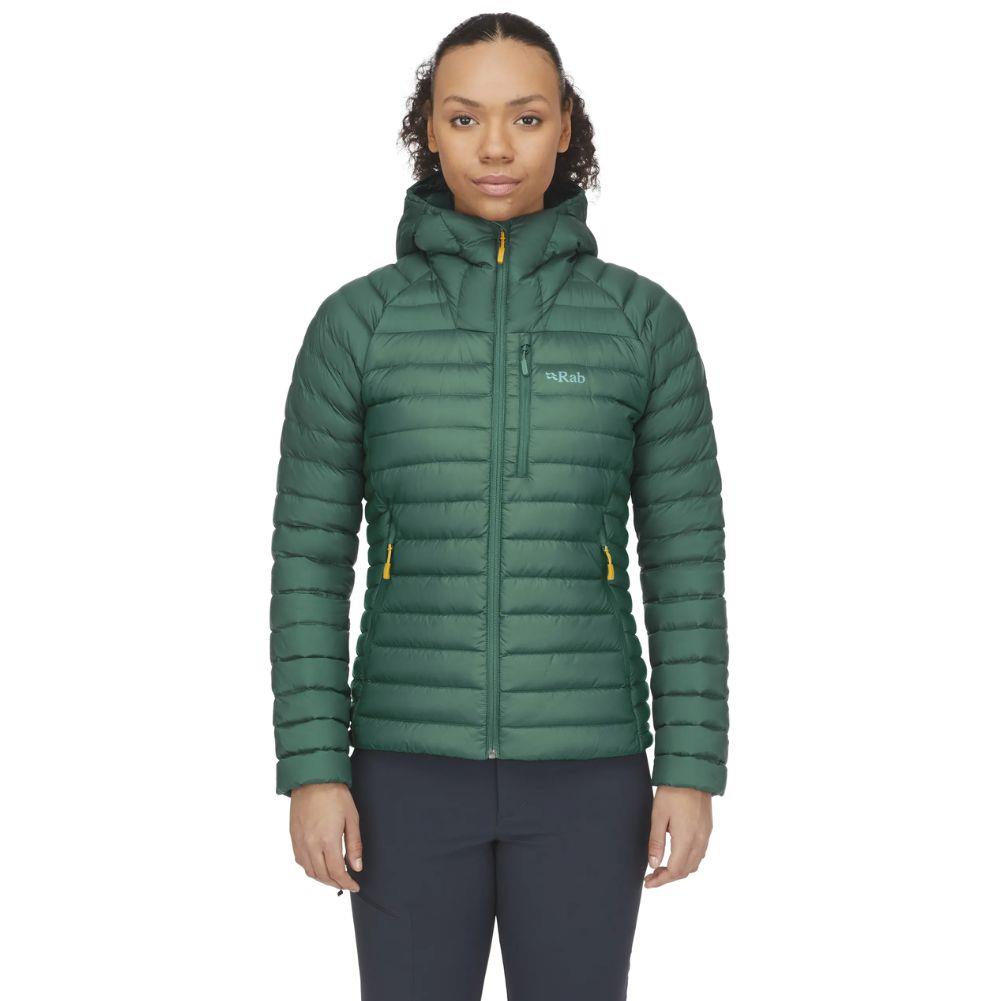 Rab Women&#39;s Microlight Alpine Down Jacket (Green Slate) model