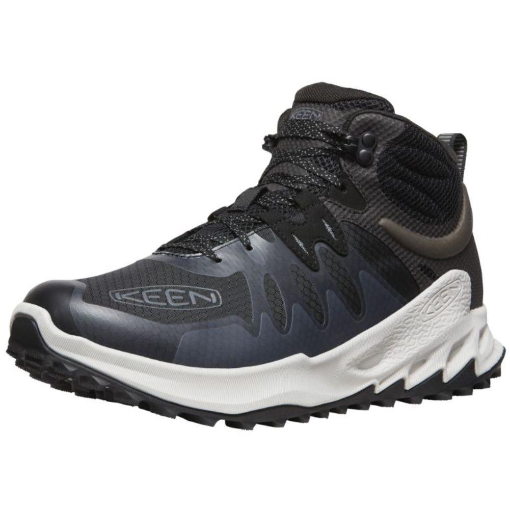 Keen Mens Zionic Mid Waterproof Hiking Boot (Black) left angle