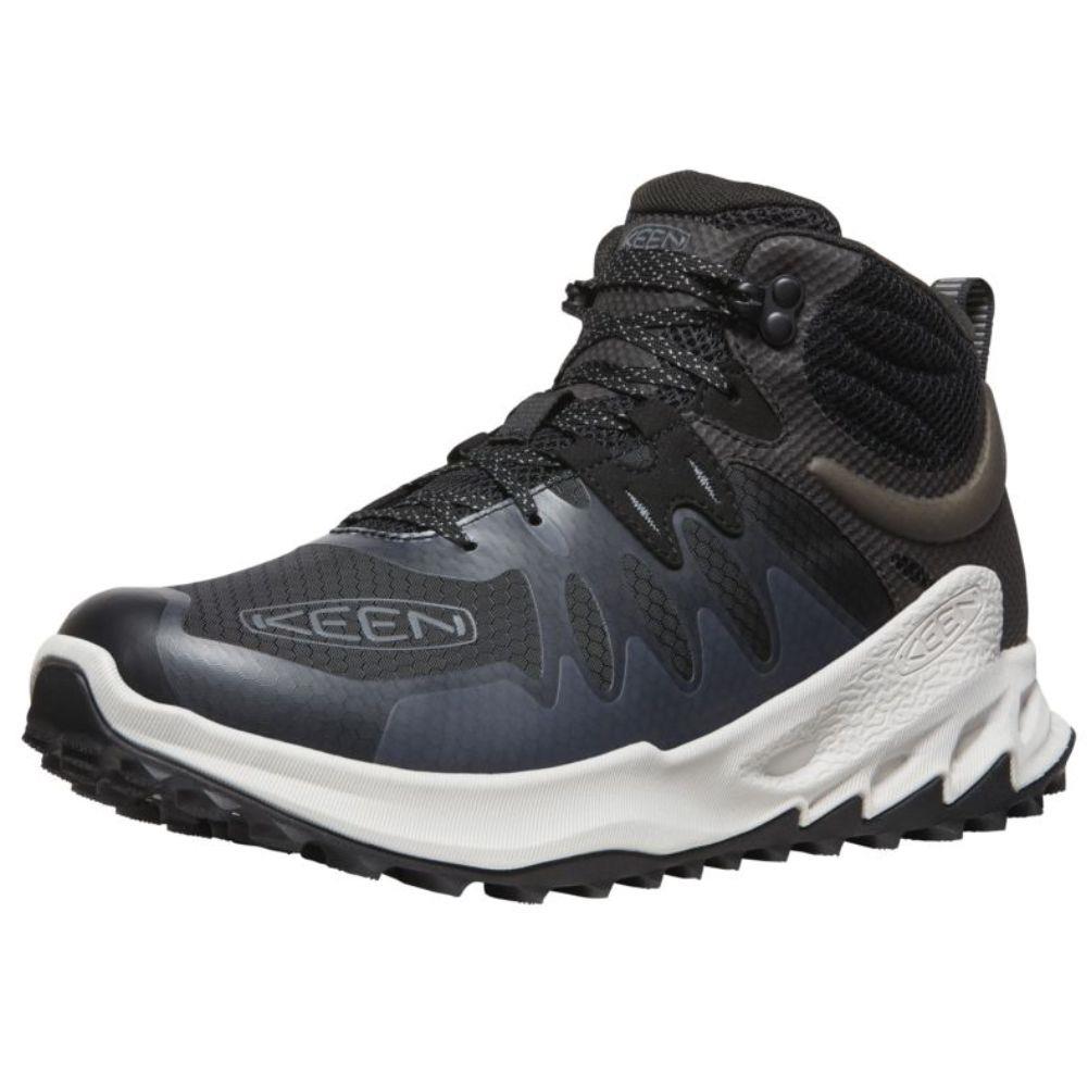 Keen Mens Zionic Mid Waterproof Hiking Boot (Black) left angle