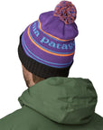 Patagonia Powder Town Beanie (Park Stripe: Purple) back