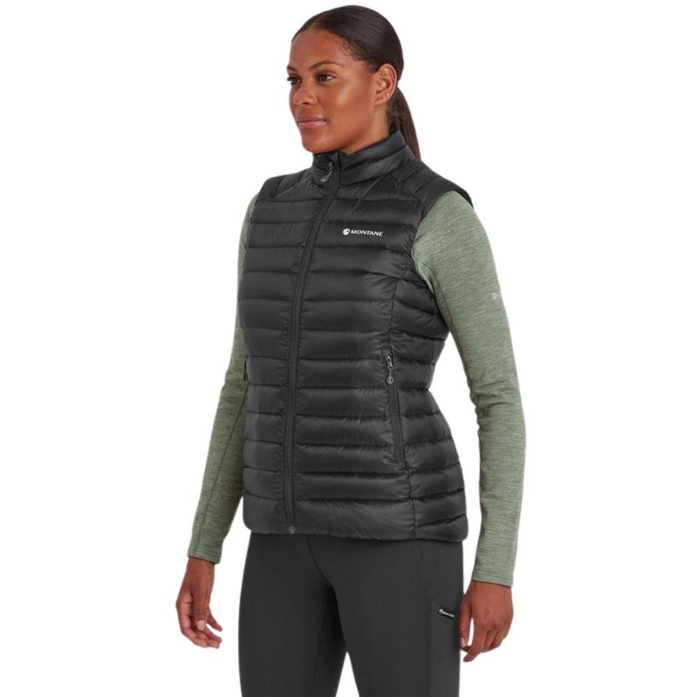 Montane Women&#39;s Anti-Freeze Down Gilet (Black) model angle left