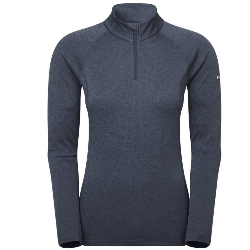 Montane Women's Dart Zip Neck T-Shirt (Eclipse Blue)