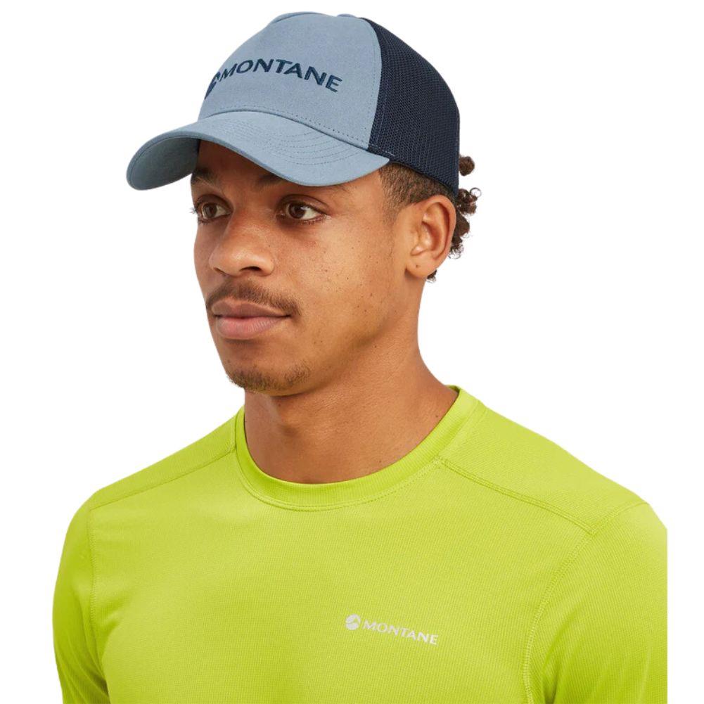 Montane Basecamp Mono Cap (Stone Blue) man looking away