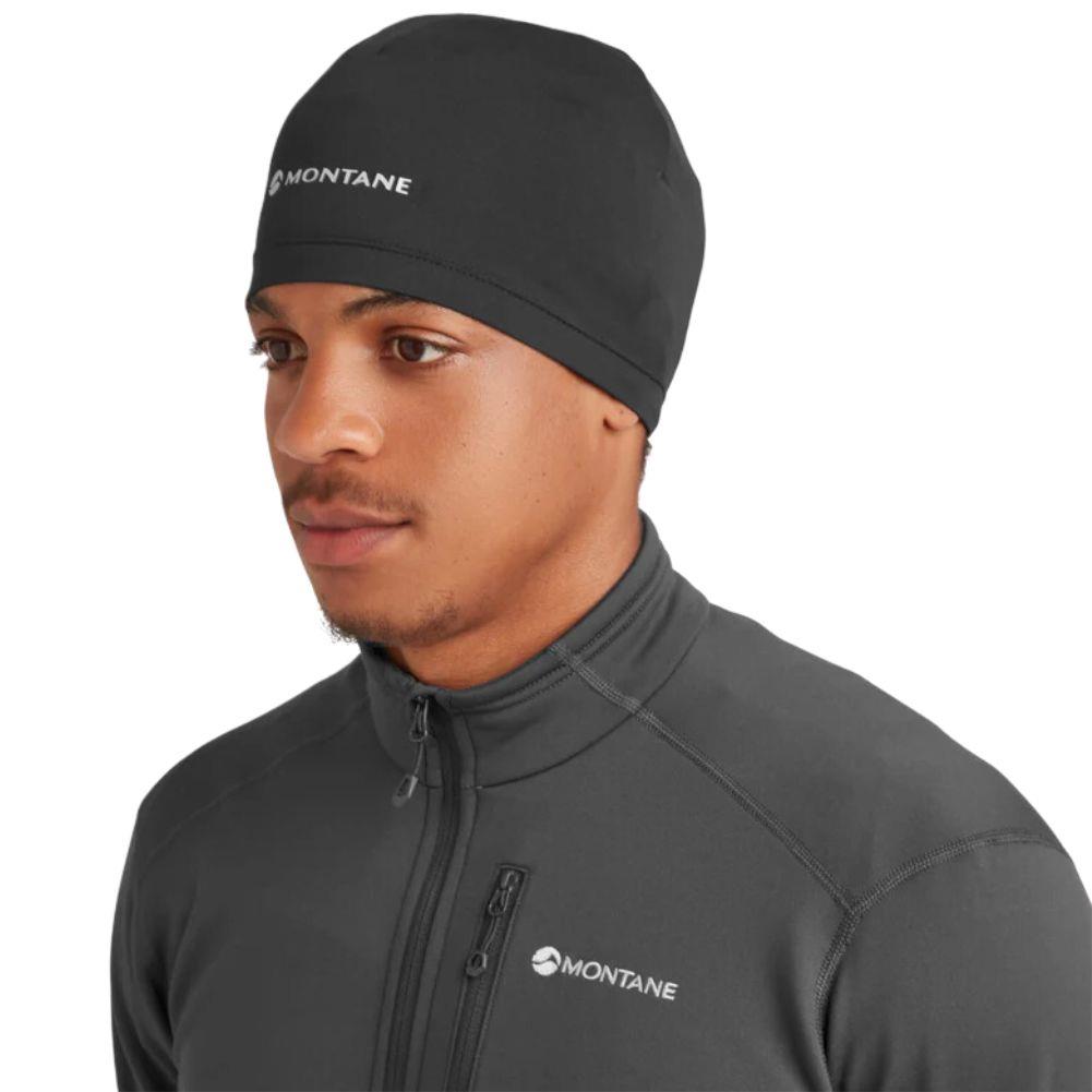 Montane Men's Dart XT Thermal Beanie Hat (Black) model looking to the left