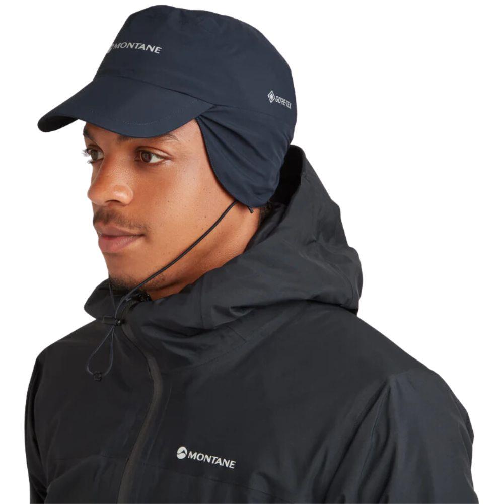 Montane Duality Mountain Waterproof Cap (Eclipse Blue) model looking away