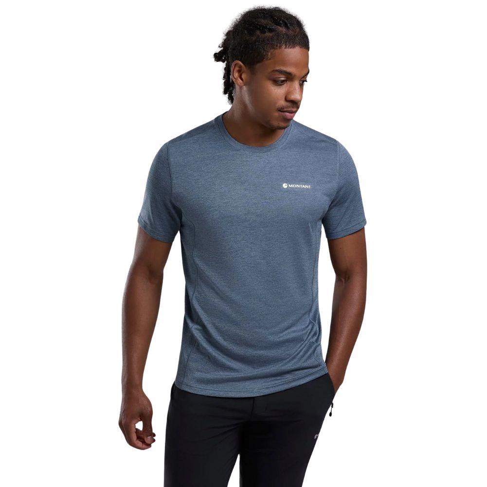 Montane Men's Dart T-Shirt (Stone Blue) front 
