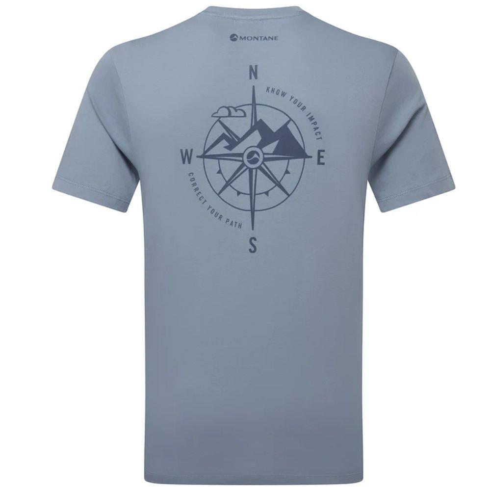 Montane Men's Impact Compass T-Shirt (Stone Blue) back