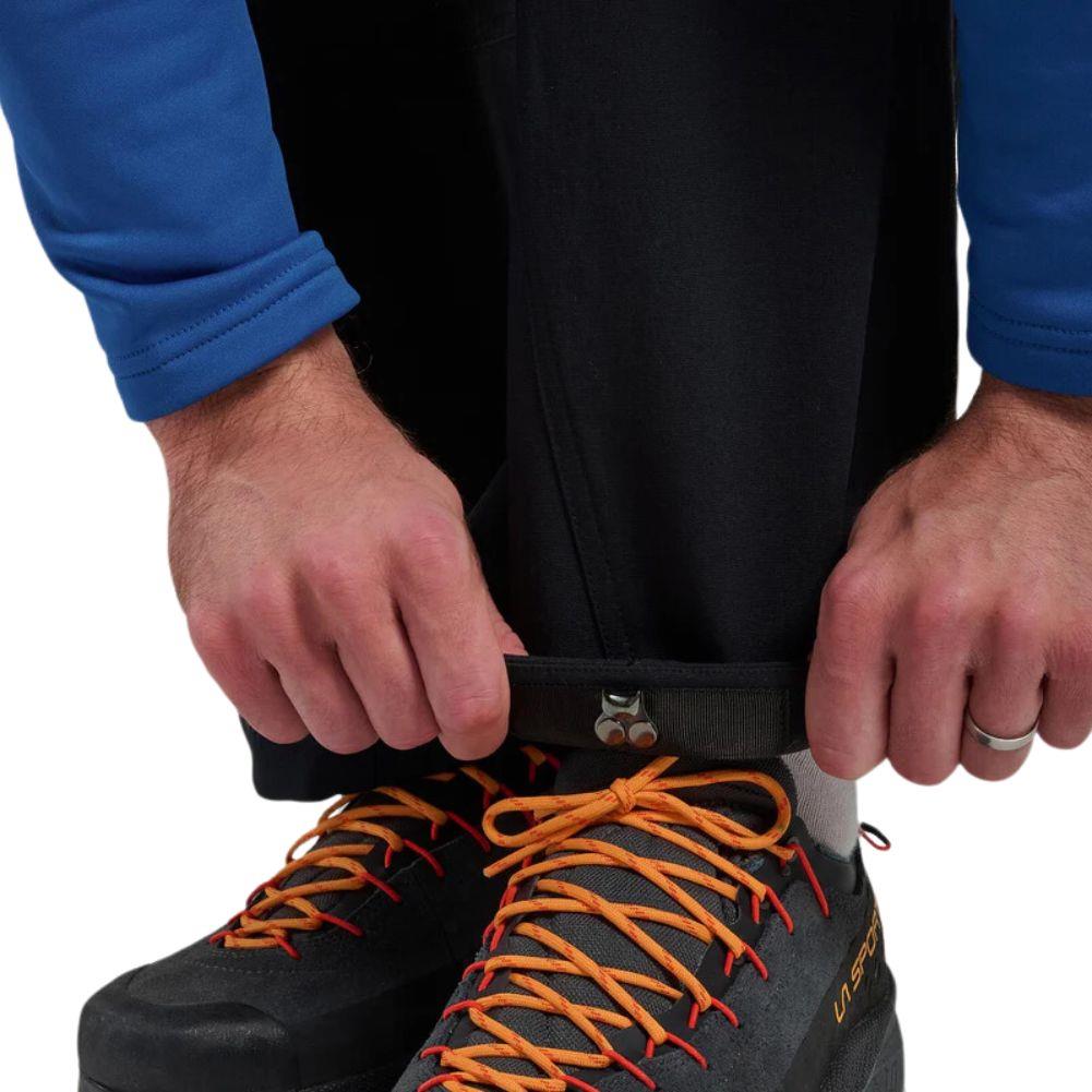 Montane Men&#39;s Terra XT Pants - Regular (Black) pulling up leg