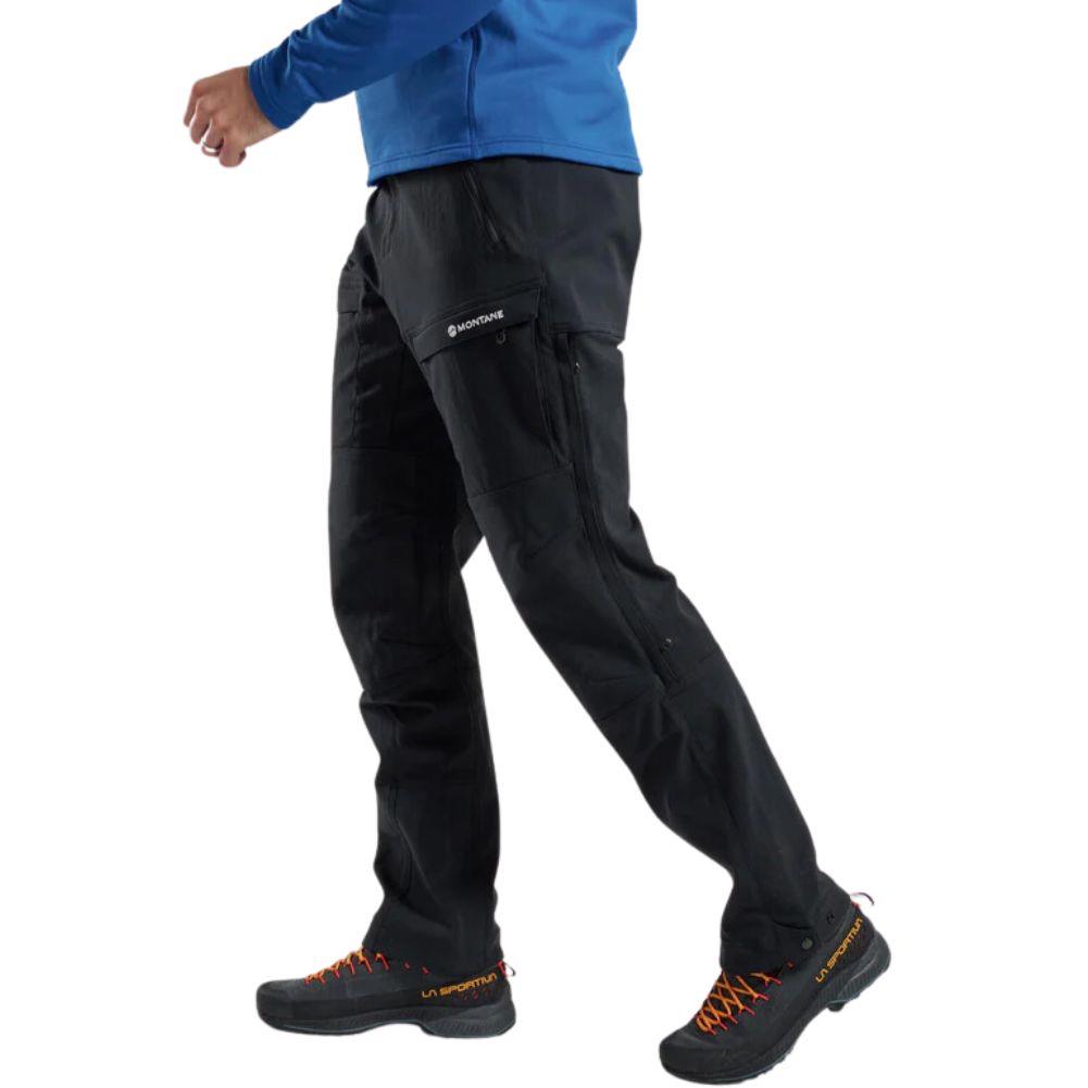 Montane Men&#39;s Terra XT Pants - Regular (Black) walking to left