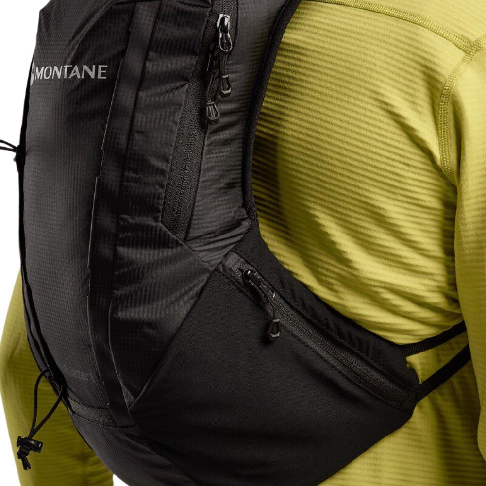 Montane Trailblazer 8L Backpack (Black)zippers