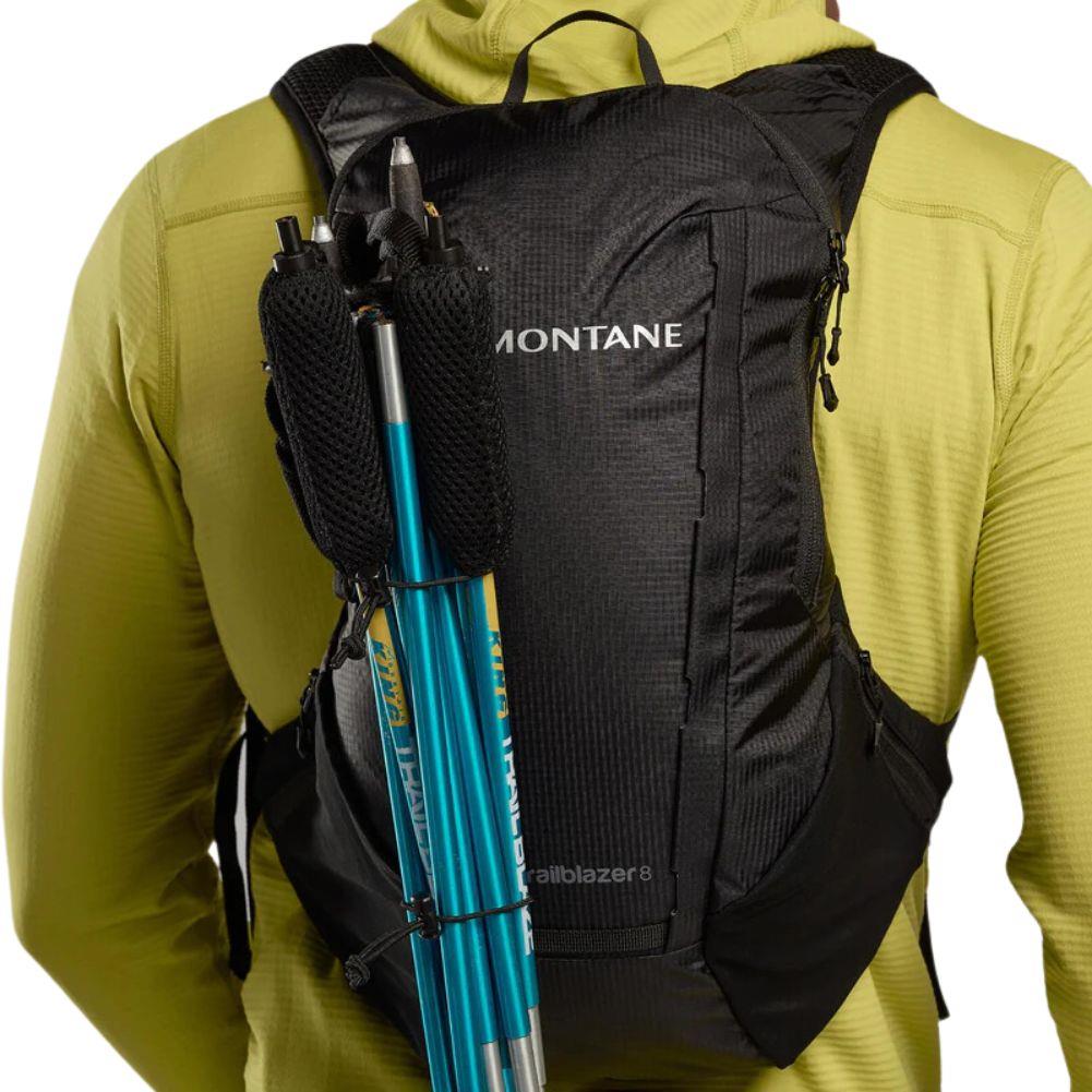 Montane Trailblazer 8L Backpack (Black) poles