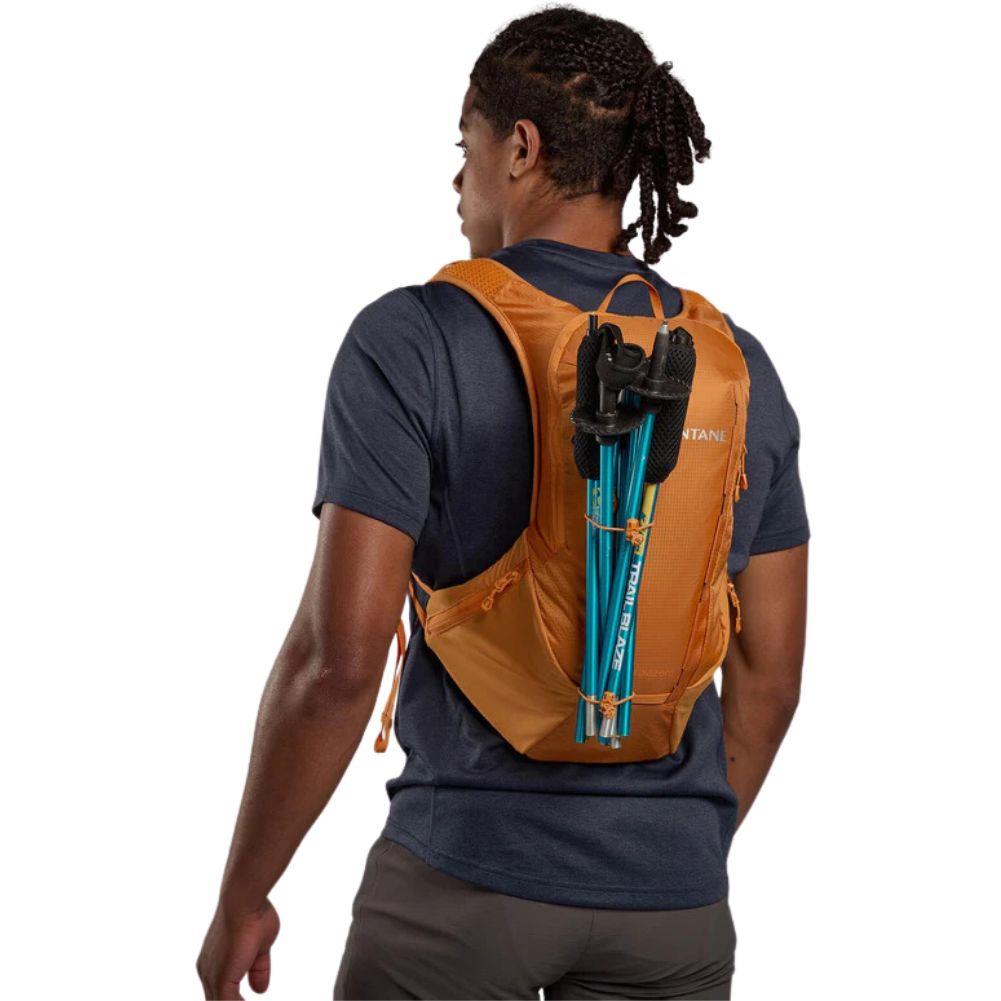 Montane Trailblazer 8L Backpack (Flame Orange) poles