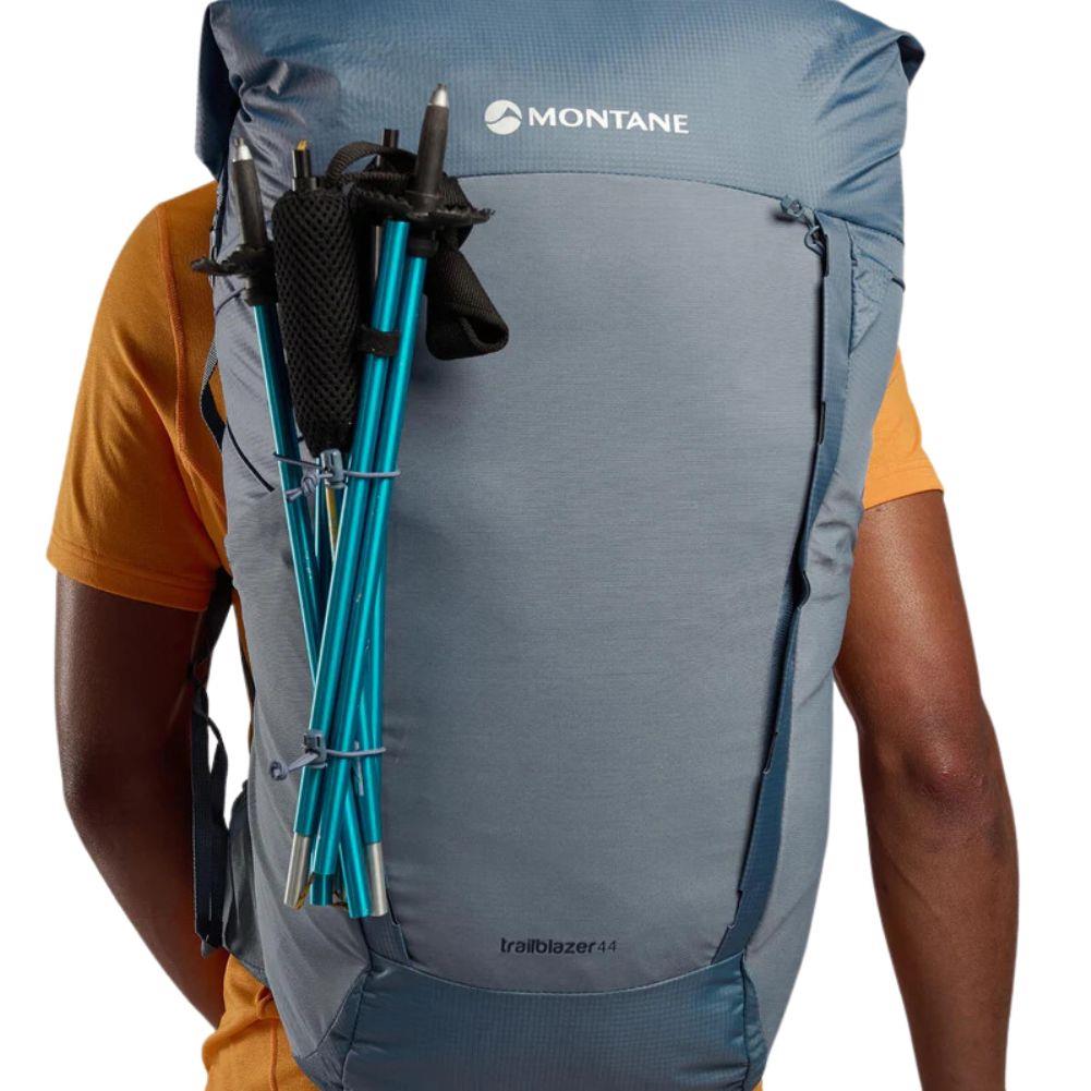 Montane Trailblazer 44L Backpack (Stone Blue) poles